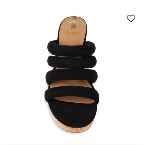 Sam Edelman Yuki Suede Espadrille Wedge Sandals Black Size 7.5M - Picture 2 of 13